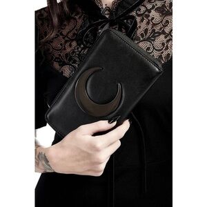 🌙 Killstar Vegan Leather Eternal Eclipse Large Moon Wallet Zipper Closure 🌙